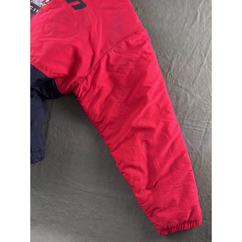 Vintage 90s Snap-On Racing Jacket Red Black Colorblock USA Swingster L - Picture 13 of 14